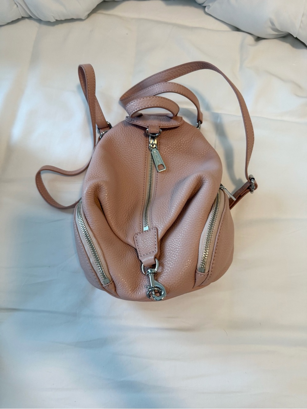 Rebecca Minkoff Dusty Rose Pebbled Leather Mini Backpack